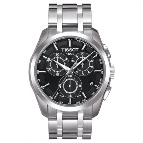 Tissot Couturier Quartz Chronograph Stainless Steel / Black / BRacelet